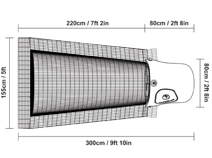 Image showing the dimensions of the Eglu Pet