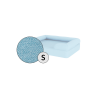 Omlet lit pour chien en mousse à mémoire de forme, petit modèle, bleu ciel