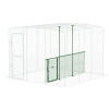 Walk in run partition low - 3 panels (side view)