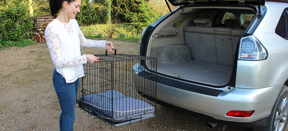 La cage sécurisée Fido Classic est facile à transporter et convient parfaitement aux trajets en voiture