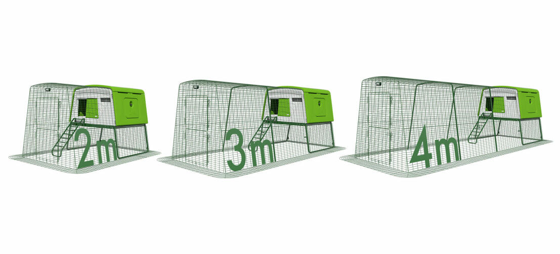 Eglu Cube dimensions du parcours du poulailler