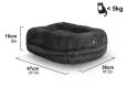 Image montrant les dimensions du lit pour chat super doux donut