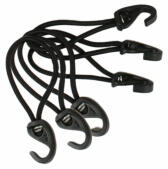 6 cordons élastiques noirs pour couvertures de poulailler.