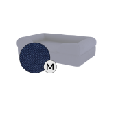 Omlet lit pour chien moyen en mousse à mémoire de forme en bleu nuit