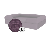 Omlet lit pour chien à traverses en mousse à mémoire de forme, grand modèle, violet prune