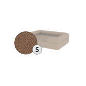 Omlet lit pour chien en mousse à mémoire de forme, petit, en noix de coco grillée