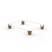 Omlet Maya cadre de lit pour chat en forme de donut avec pieds ronds en bois