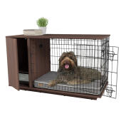Fido Studio 36 caisse pour chien avec penderie noyer
