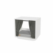 Maya Nook 24 maison d'intérieur pour chats avec lit blanc