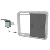 Porte automatique de poulailler gris