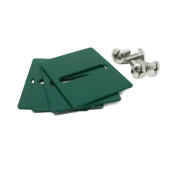 Quatre plaques de fixation de parcours en métal pour les poulaillers Eglu.