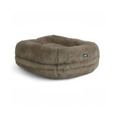 Omlet Lux ury super doux donut lit pour chat en couleur brun souris