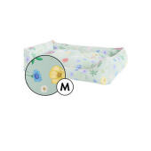 Housse de lit pour chien medium nest en gardenia sage print by Omlet.