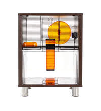 Cage Qute - Pour hamsters et gerbilles - Coloris noyer