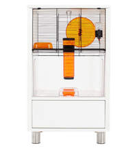 Cage Qute avec rangement - Pour hamsters et gerbilles - Coloris blanc