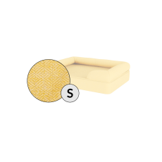 Omlet lit bolster en mousse à mémoire de forme pour chien petit en jaune moelleux