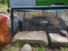 Un brise-vent installé au bas du cadre du poulailler