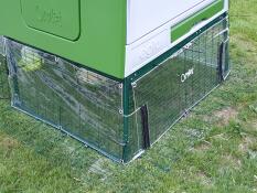 Vert Eglu Cube grand poulailler et parcours avec couvertures transparentes