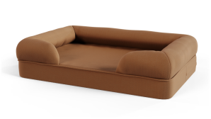 Lit pour chien en mousse à mémoire de forme Bolster - Medium - Marron
