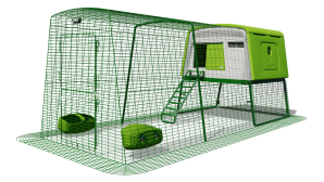 Poulailler Eglu Cube avec enclos (3 m) – Vert