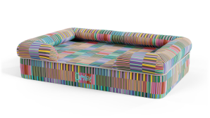 Panier pour chien Bolster en mousse à mémoire de forme – Pawsteps Electric – Large