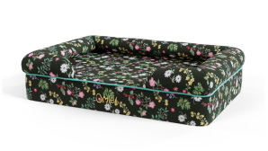 Panier pour chien Bolster en mousse à mémoire de forme – Midnight Meadow – Large