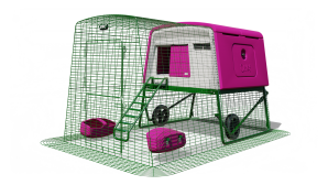 Poulailler Eglu Cube avec enclos (2 m) et roues – Violet