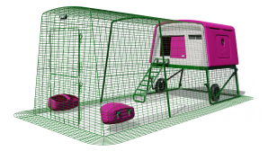 Poulailler Eglu Cube avec enclos (3 m) et roues – Violet