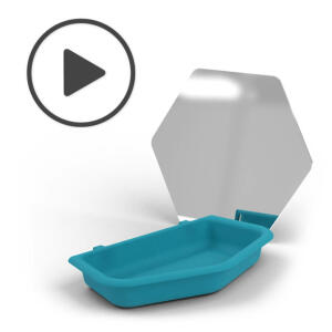 Baignoire et miroir pour oiseaux Geo - Hexagone
