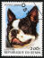 Un boston terrier sur un timbre d'afrique occidentale
