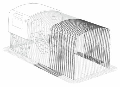 Eglu Cube extension de la course