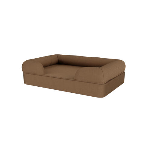 Un lit pour chien en mousse à mémoire de forme Omlet brun.