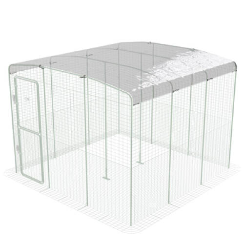Couverture de poulailler transparente pour poulailler à pied 3x3