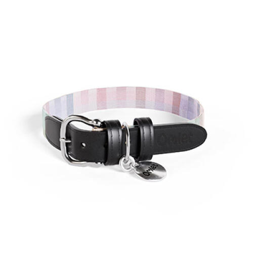 Collier moyen pour chien en imprimé kaléidoscope prismatique multicolore par Omlet.