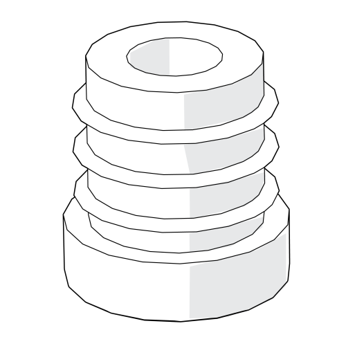 Bonde pour tube rond od 19mm 800.0066