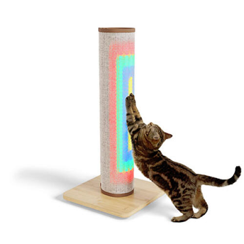 Switch griffoir sisal lumineux pour chat - crème