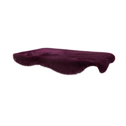 Grande peau de mouton violette Topology topper pour lit de chien à mémoire de forme