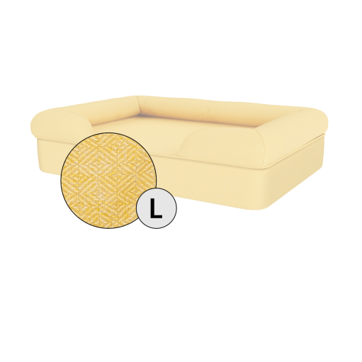 Omlet lit pour chien en mousse à mémoire de forme, grand modèle, jaune moelleux