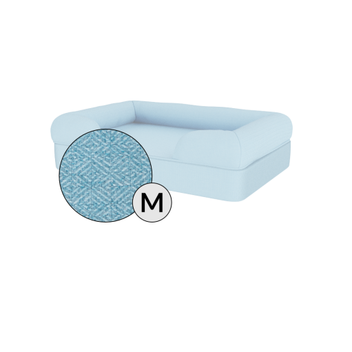 Omlet lit pour chien moyen en mousse à mémoire de forme en bleu ciel