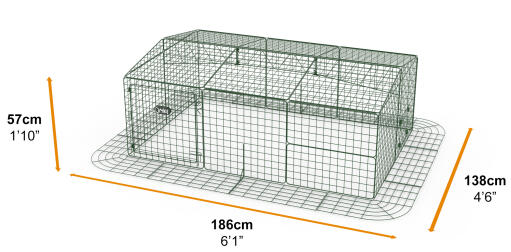 Zippi parcours pour cobayes avec toit et jupe - hauteur unique