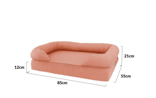 Les dimensions d'un lit à traversin rose 36 moyen