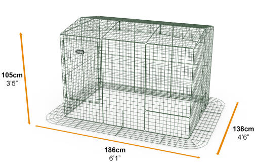 Zippi parcours pour cochon d'inde avec toit et jupe - double hauteur haut