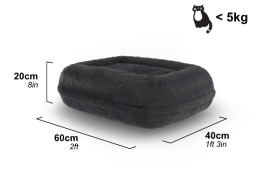 Dimensions de Omlet Maya lit donut pour chat en earl grey