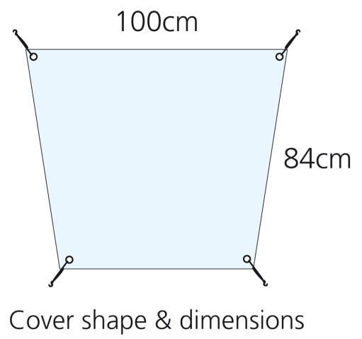 Eglu Go schéma du couvercle transparent du clapier 1m