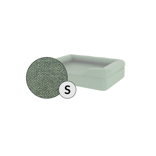 Omlet lit pour chien en mousse à mémoire de forme, de petite taille et de couleur verte.