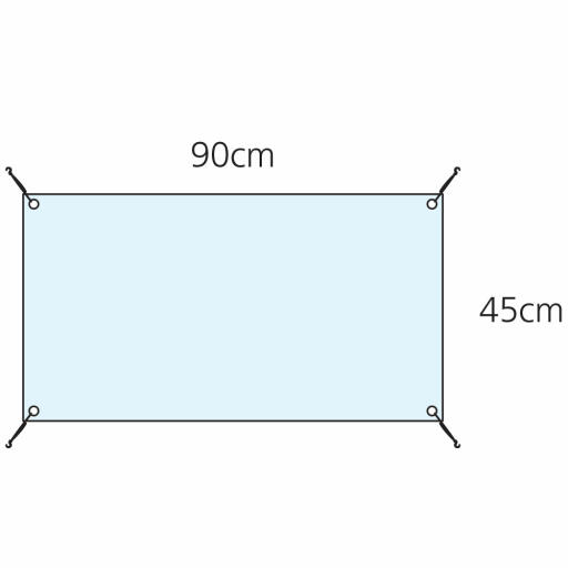 Dimensions de la housse anti-vent clear Eglu Cube 