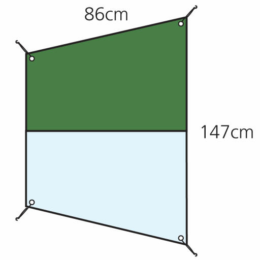 Dimensions pour le couvercle demi-longueur Eglu Go et Classic combi