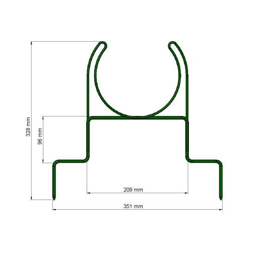 Les dimensions des pointes de soutien du tunnel pour lapins.