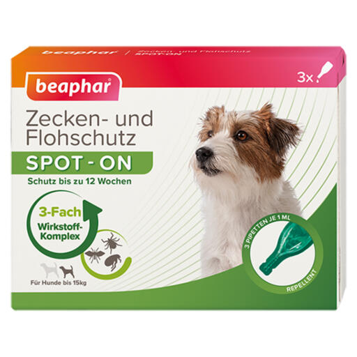 Beaphar tick & flea protection spot-on 3x1ml pour petits chiens (jusqu'à 15kg)