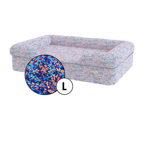 Grand couvre-lit pour chien en patterpaws neon print by Omlet.